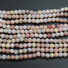 Natural Handmade Pink Opal Semi-precious Gemstone Irregular Round Beads - 3mm - 4mm - 13'' Strand