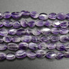 Natural Handmade Amethyst Semi-precious Gemstone Pebble Tumbled stone Nugget Beads - 8mm-12mm 13'' Strand