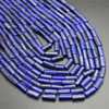 Handmade Lapis Lazuli Semi-precious Gemstone Irregular Tube Beads - 13mm - 15mm x 5mm - 6mm - 13'' Strand