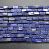 Handmade Lapis Lazuli Semi-precious Gemstone Irregular Rectangular Beads - 6mm - 10mm - 13'' Strand
