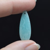 Natural Handmade Amazonite Semi-precious Faceted Gemstone Teardrop Shaped Earrings Beads - 2.7cm - 3cm x 1cm - 1 Pair