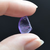 Natural Handmade Amethyst Semi-precious Faceted Gemstone Irregular Shaped Earrings Beads - 1.5cm x 1cm - 1 Pair