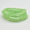 Natural Green Calcite Semi-precious Gemstone Round Beads Sample strand / Bracelet - 6mm, 7.5 inches