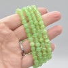 Natural Green Calcite Semi-precious Gemstone Round Beads Sample strand / Bracelet - 6mm, 7.5 inches