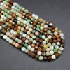 High Quality Grade A Natural Australian Chyrsoprase (Brown) Semi-precious Gemstone Faceted Cube Beads - 4mm - 15''