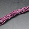 High Quality Grade A Natural Garnet Semi-Precious Gemstone FACETED Round Beads - 2mm - 15'' Strand