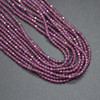 High Quality Grade A Natural Garnet Semi-Precious Gemstone FACETED Round Beads - 2mm - 15'' Strand