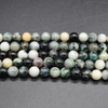 High Quality Grade A Natural Black Jade Semi-precious Gemstone Round Beads - 8mm - 15'' Strand