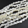 High Quality Grade A Semi Precious Gemstone Mother of Pearl Moon Shaped Beads 12mm & 16mm sizes - 15'' strand