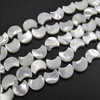High Quality Grade A Semi Precious Gemstone Mother of Pearl Moon Shaped Beads 12mm & 16mm sizes - 15'' strand