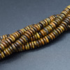 High Quality Grade A Natural Tiger Eye Semi-precious Gemstone Rondelle / Spacer Beads - 6mm x 2mm - 15'' Strand