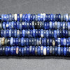 High Quality Grade A Natural Sodalite Semi-precious Gemstone Rondelle / Spacer Beads - 6mm x 2mm - 15'' Strand