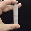 Natural Rose Quartz Semi-precious Gemstone Cylinder Pendant - Length 5.5cm - 6cm - 1 Count