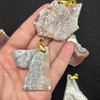 Natural Mexican Crazy Lace Agate Semi-precious Gemstone Irregular Slice Pendant - 3cm - 6cm - 1 Count