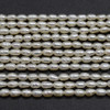 High Quality Grade A- Natural Freshwater Rice Pearl Beads - White - approx 4mm - 5.5mm - approx 14'' Strand