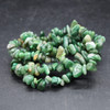 Natural African Jade Semi-precious Gemstone Chip , Nugget Beads Sample strand, Bracelet - 5mm - 8mm, 7.5''