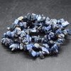 Natural Dumortierite Semi-precious Gemstone Chip , Nugget Beads Sample strand, Bracelet - 5mm - 8mm, 7.5''