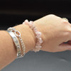 Natural Pink Morganite Semi-precious Gemstone Chip , Nugget Beads Sample strand, Bracelet - 5mm - 8mm, 7.5''