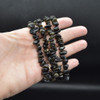 Natural Gold Sheen Obsidian Semi-precious Gemstone Chip , Nugget Beads Sample strand, Bracelet - 5mm - 8mm, 7.5''