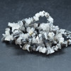 Natural Black Rutilated Quartz Semi-precious Gemstone Chip , Nugget Beads Sample strand, Bracelet - 5mm - 8mm, 7.5''