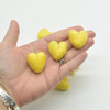 100% Wool Felt Hearts - 2cm - 10 Count - Yellow