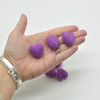 100% Wool Felt Hearts - 2cm - 10 Count - Amethyst Purple