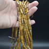 High Quality Grade A Natural Picture Jasper Semi-precious Gemstone Round Tube Beads - 13mm x 4mm - 15'' Strand