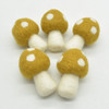 100% Wool Felt Mushrooms Toadstools - 6 Count - 6cm - 7 Colours