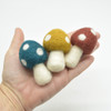 100% Wool Felt Mushrooms Toadstools - 6 Count - 6cm - 7 Colours