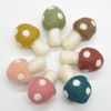 100% Wool Felt Mushrooms Toadstools - 6 Count - 6cm - 7 Colours