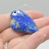 Natural Lapis Lazuli Semi-precious Faceted Heart Gemstone Pendant - 3.5cm