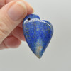 Natural Lapis Lazuli Semi-precious Faceted Heart Gemstone Pendant - 3.5cm