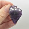 Natural Amethyst Semi-precious Faceted Heart Gemstone Pendant - 3.5cm