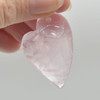 Natural Rose Quartz Semi-precious Faceted Heart Gemstone Pendant - 3.5cm