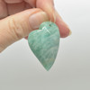 Natural African Amazonite Semi-precious Faceted Heart Gemstone Pendant - 3.5cm