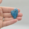 Natural Apatite Semi-precious Faceted Heart Gemstone Pendant - 3.5cm