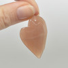 Natural Peach Moonstone Faceted Heart Gemstone Pendant - 3.5cm