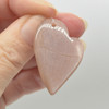 Natural Peach Moonstone Faceted Heart Gemstone Pendant - 3.5cm
