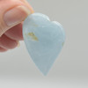 Natural Aquamarine Semi-precious Faceted Heart Gemstone Pendant - 3.5cm