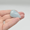 Natural Aquamarine Semi-precious Faceted Heart Gemstone Pendant - 3.5cm