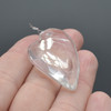 Natural Crystal Clear Quartz Semi-precious Faceted Heart Gemstone Pendant - 3.5cm