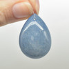 Natural Blue Aventurine Semi-precious Puffy Teardrop Gemstone Pendant - 3.2cm