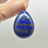 Natural Lapis Lazuli Semi-precious Puffy Teardrop Gemstone Pendant - 3.2cm