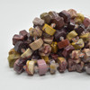 Mookite / Mookaite Semi-Precious Gemstone Irregular Chunky FACETED Rondelle Beads - 8mm x 14mm -  15'' Strand