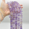 Lavendar Amethyst Semi-Precious Gemstone Irregular Chunky FACETED Rondelle Beads - 8mm x 14mm -  15'' strand