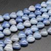 Natural Blue Aventurine Semi-precious Gemstone Heart Beads - 12mm - 15'' Strand