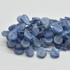 Natural Polished Kyanite Semi-precious Gemstone Irregular Teardrop, Pendant Beads - 13 - 16mm x 10 - 12mm - 15'' Strand