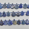 Natural Polished Lapis Lazuli Semi-precious Gemstone Irregular Teardrop, Pendant Beads - 15 - 20mm x 10 - 12mm - 15'' Strand