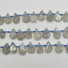 Natural Polished Labradorite Semi-precious Gemstone Irregular Teardrop, Pendant Beads - 13 - 16mm x 10 - 12mm - 15'' strand