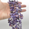 Natural Charoite FROSTED / MATT Semi-precious Gemstone Irregular Teardrop ,Pendant Beads - 13 - 16mm x 10 - 12mm - 15'' Strand